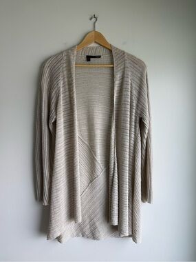 Eileen Fisher 100% Linen Italian Yarn Open Knit Cardigan M
